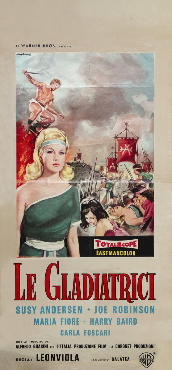 Locandina 3 for the film Thor and the Amazon Women (1963), painted by Rodolfo Gasparri