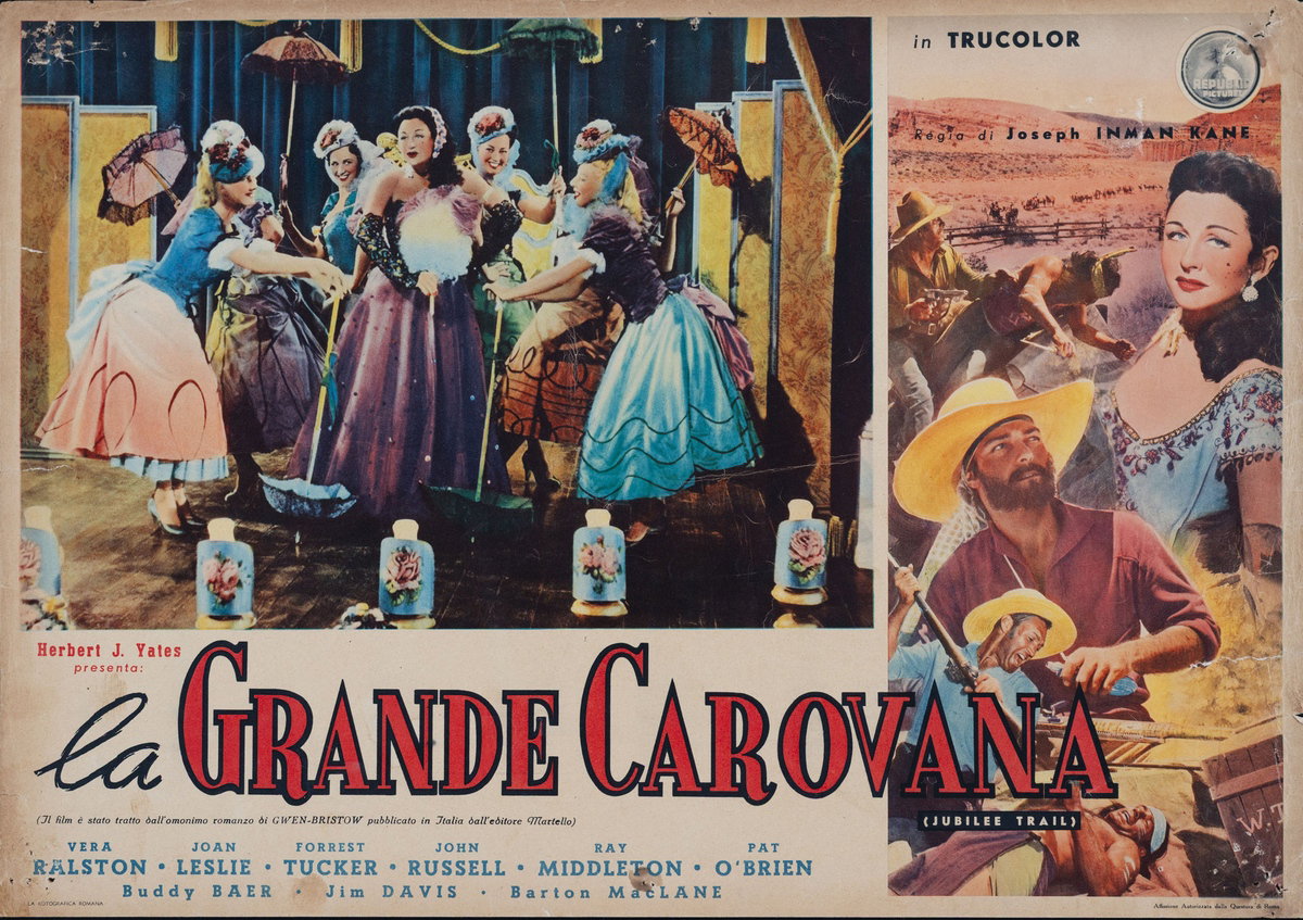 Fotobusta 3 per il film La grande carovana (1954)