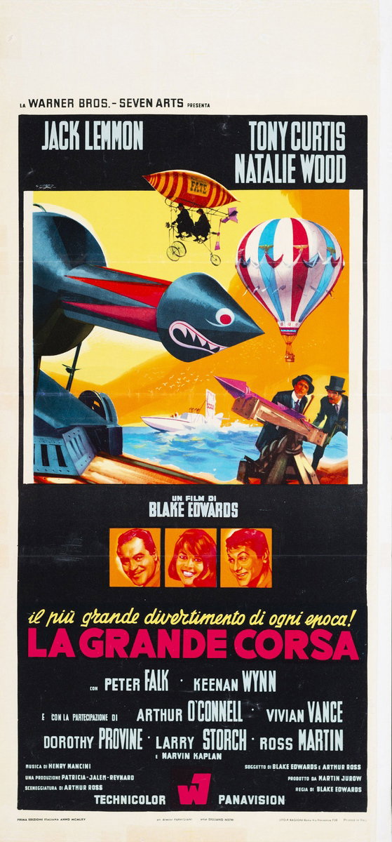 Locandina 3 per il film La grande corsa (1965), dipinto da Giuliano Nistri