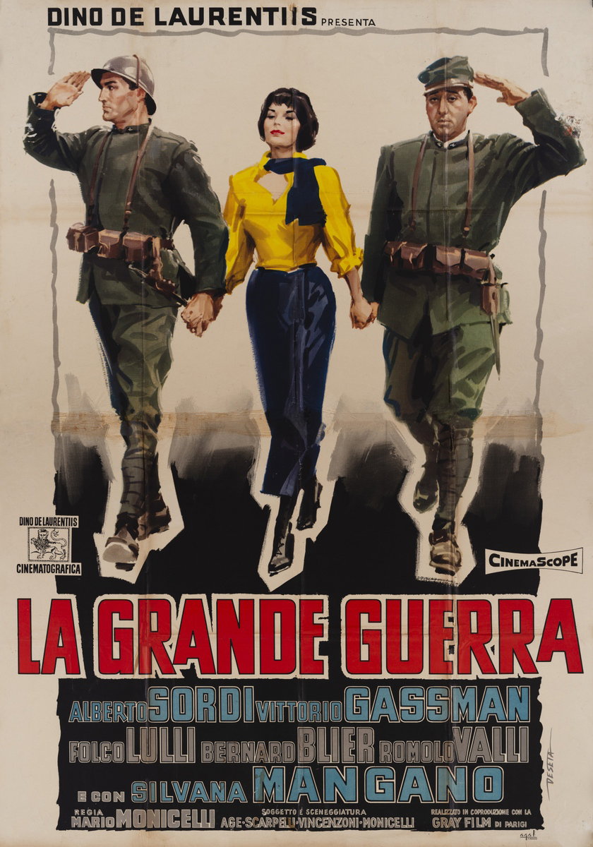 Manifesto 2 per il film La grande guerra (1959), dipinto da Enrico De Seta