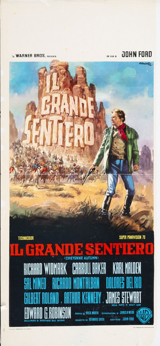 Locandina 2 per il film Il grande sentiero (1964), dipinto da Averardo Ciriello