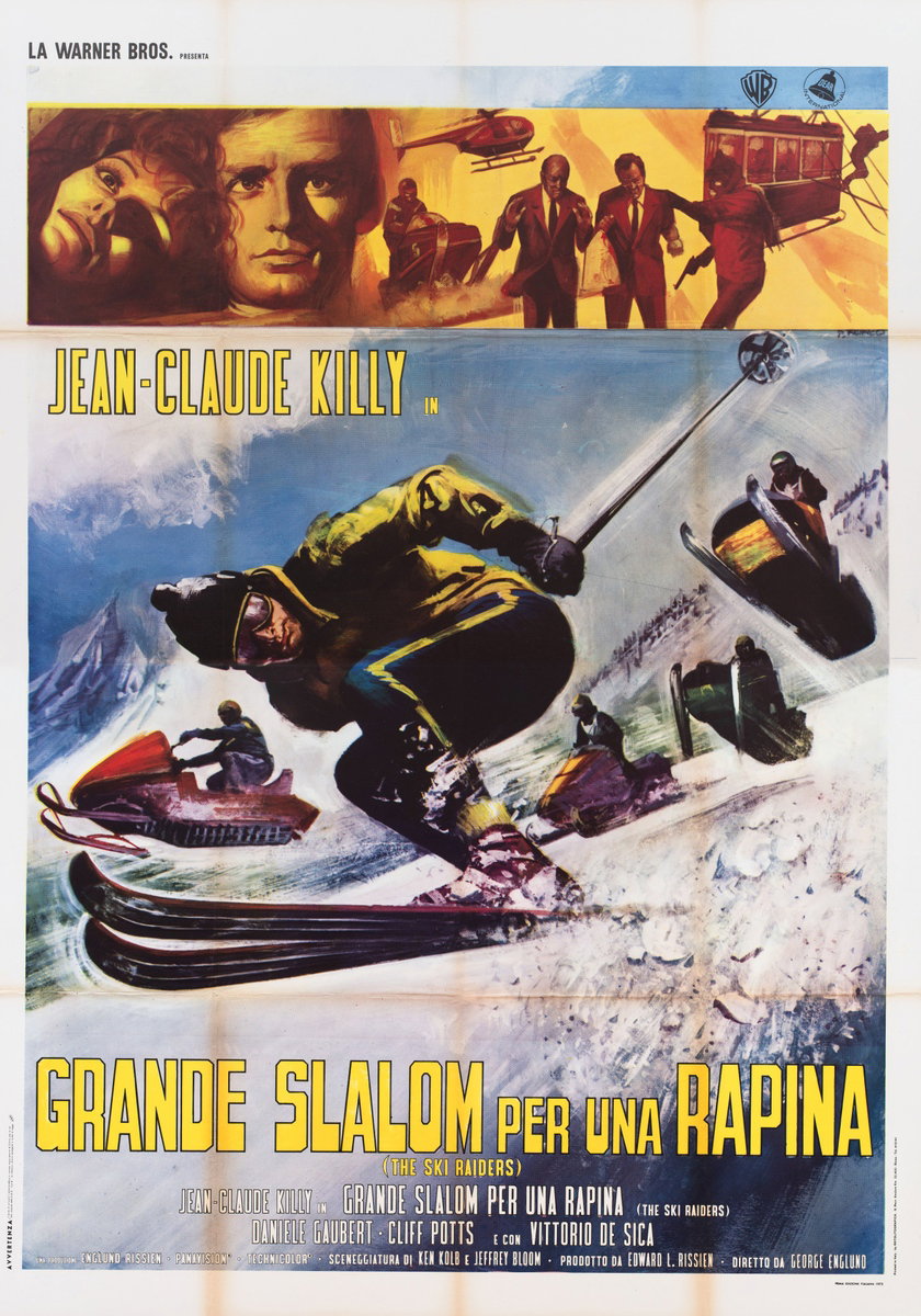 Manifesto 2 per il film Grande slalom per una rapina (1972), dipinto da Franco Picchioni