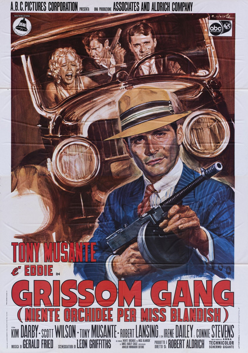 Manifesto 2 per il film Grissom gang - niente orchidee per miss Blandish (1971), dipinto da Averardo Ciriello