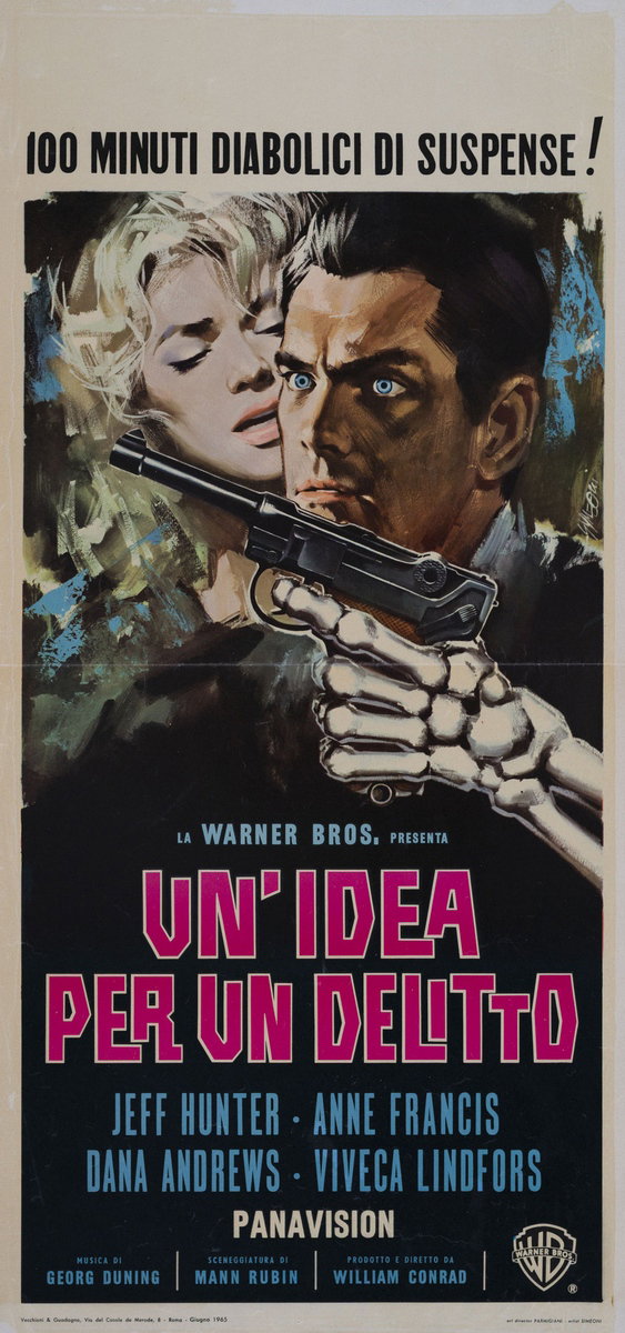 Locandina 3 for the film Brainstorm (1965), painted by Sandro Simeoni (Symeoni)