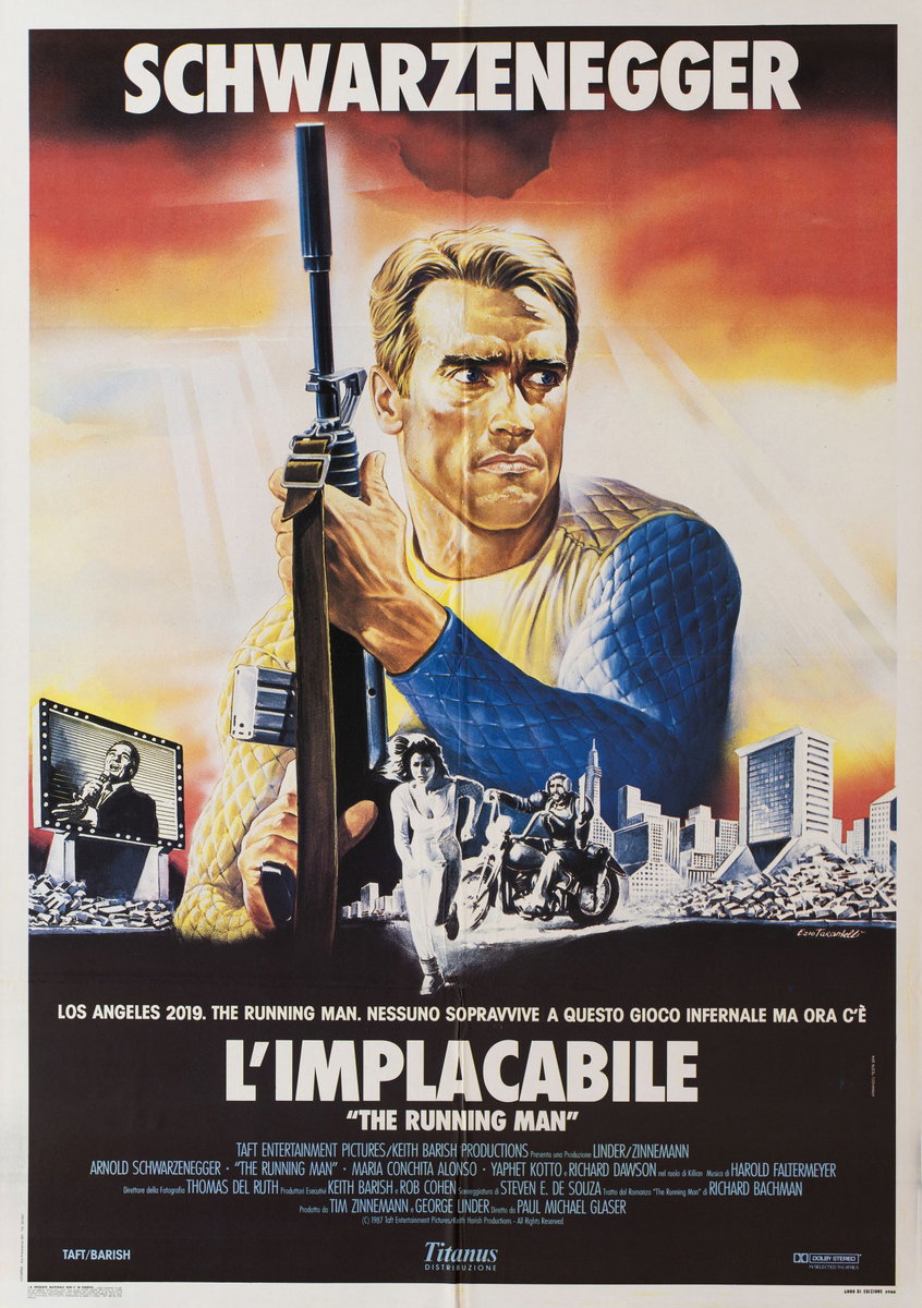 L'implacabile - The Running Man - Manifesto 1