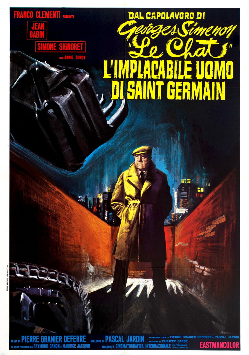 Manifesto 2 per il film Le chat - l'implacabile uomo di Saint Germain (1971)