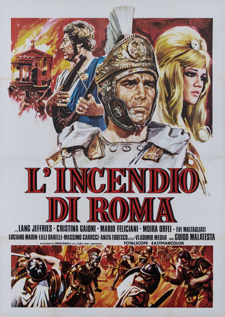 Manifesto 3 per il film L'incendio di Roma (1965)