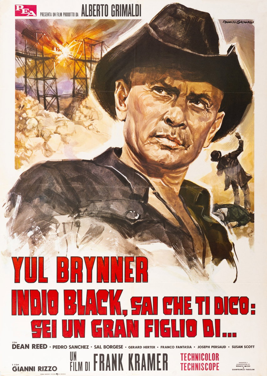Manifesto 2 per il film Indio Black sai che ti dico: sei un gran figlio di... (1970), dipinto da Rodolfo Gasparri