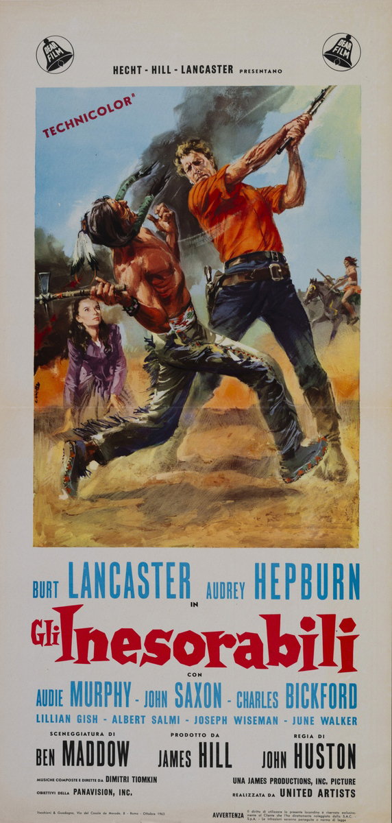 Locandina 2 per il film Gli inesorabili (1960), dipinto da Averardo Ciriello