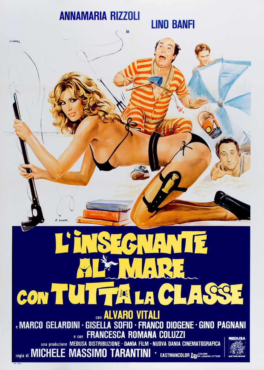 L'insegnante al mare con tutta la classe - Manifesto 1