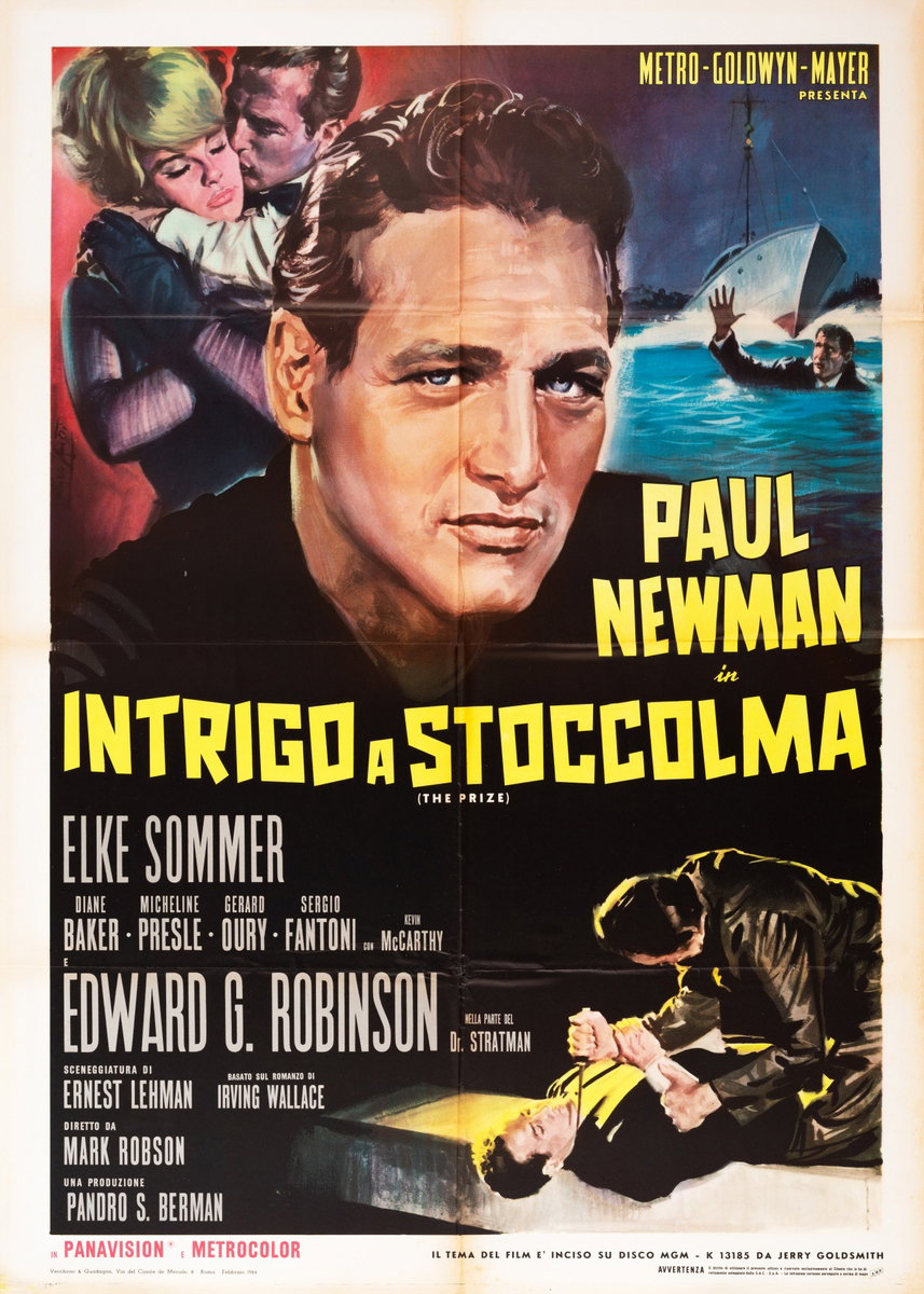 Poster 2 for the film The Prize (1963), painted by Lorenzo Nistri (Enzo)