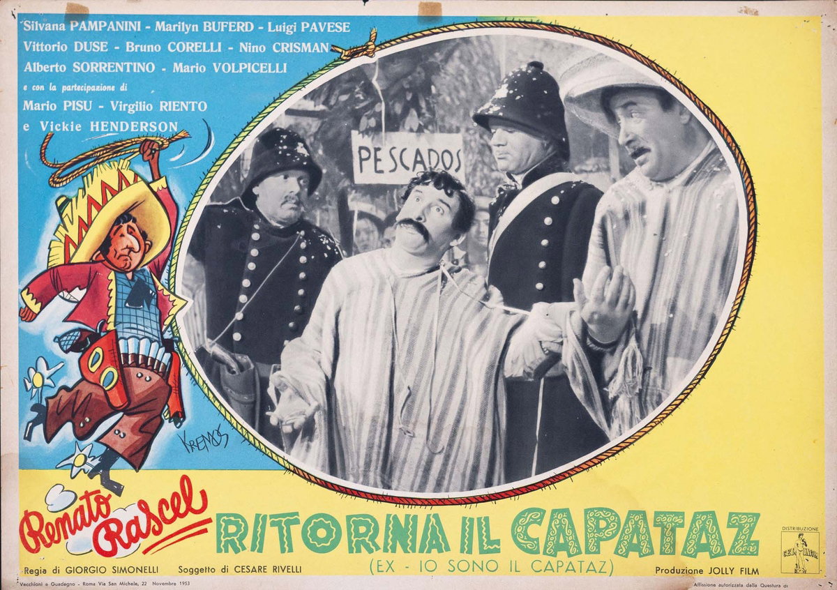 Fotobusta 4 per il film Io sono il capataz (1951), dipinto da Niso Ramponi (Kremos)