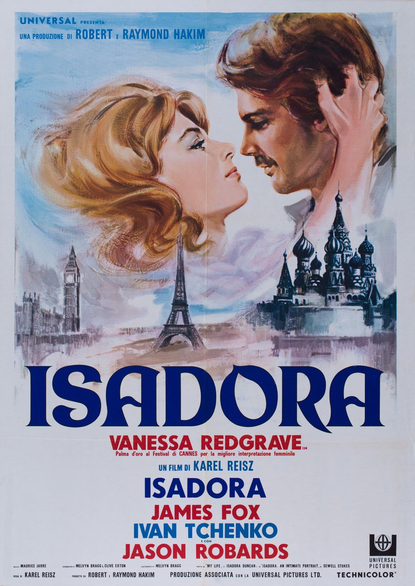 Manifesto 3 per il film Isadora (1968)