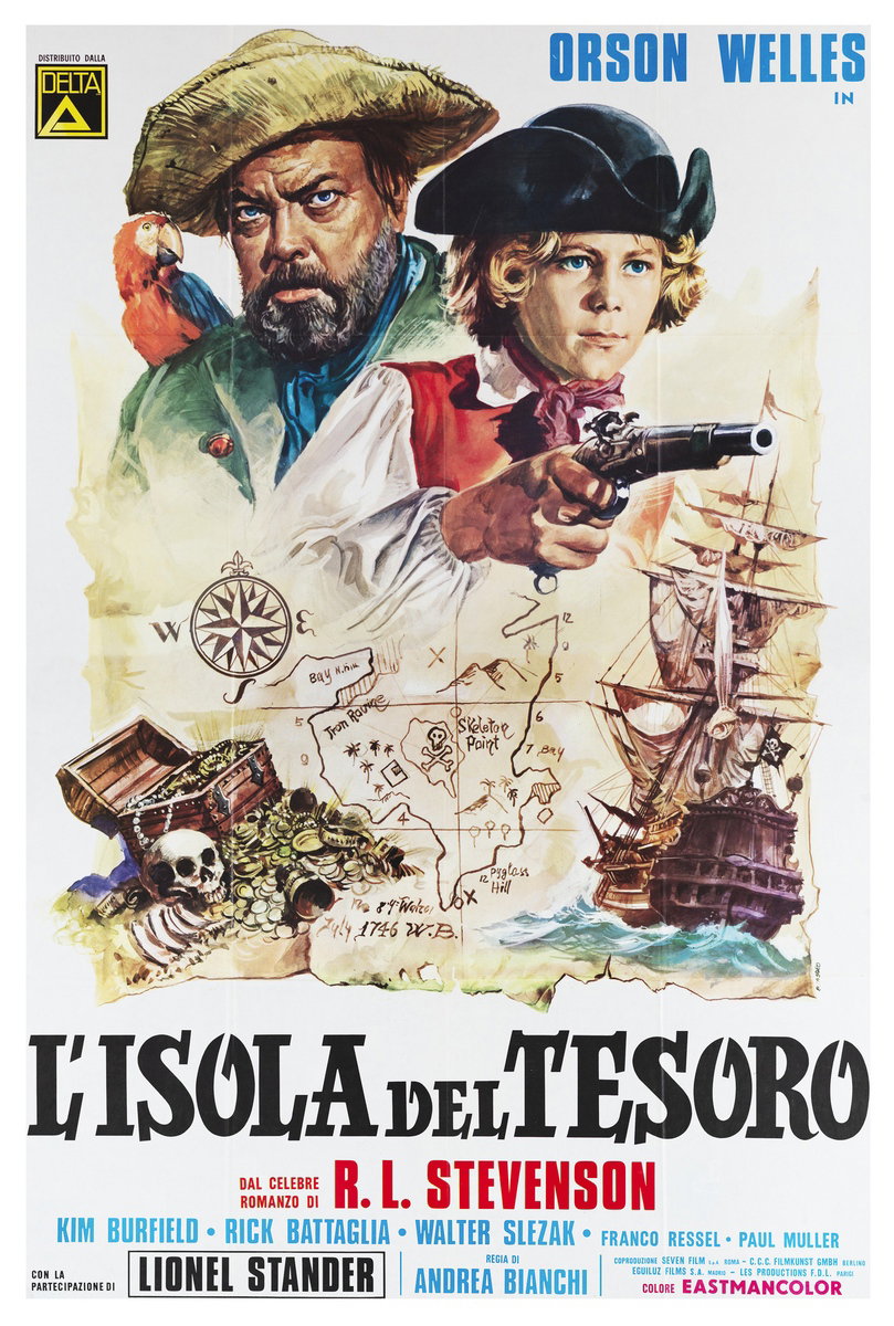 Poster 2 for the film Treasure Island (1972), painted by Renato Casaro (Renè)