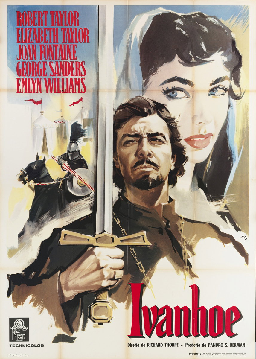 Poster 5 for the film Ivanhoe (1952), painted by Silvano Campeggi (Nano)