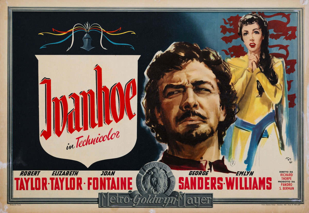 Lobby Card 2 for the film Ivanhoe (1952), painted by Silvano Campeggi (Nano)