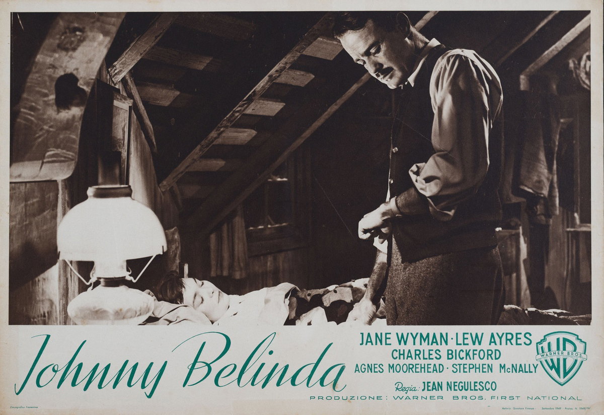 Fotobusta 6 per il film Johnny Belinda (1948), dipinto da Silvano Campeggi (Nano)