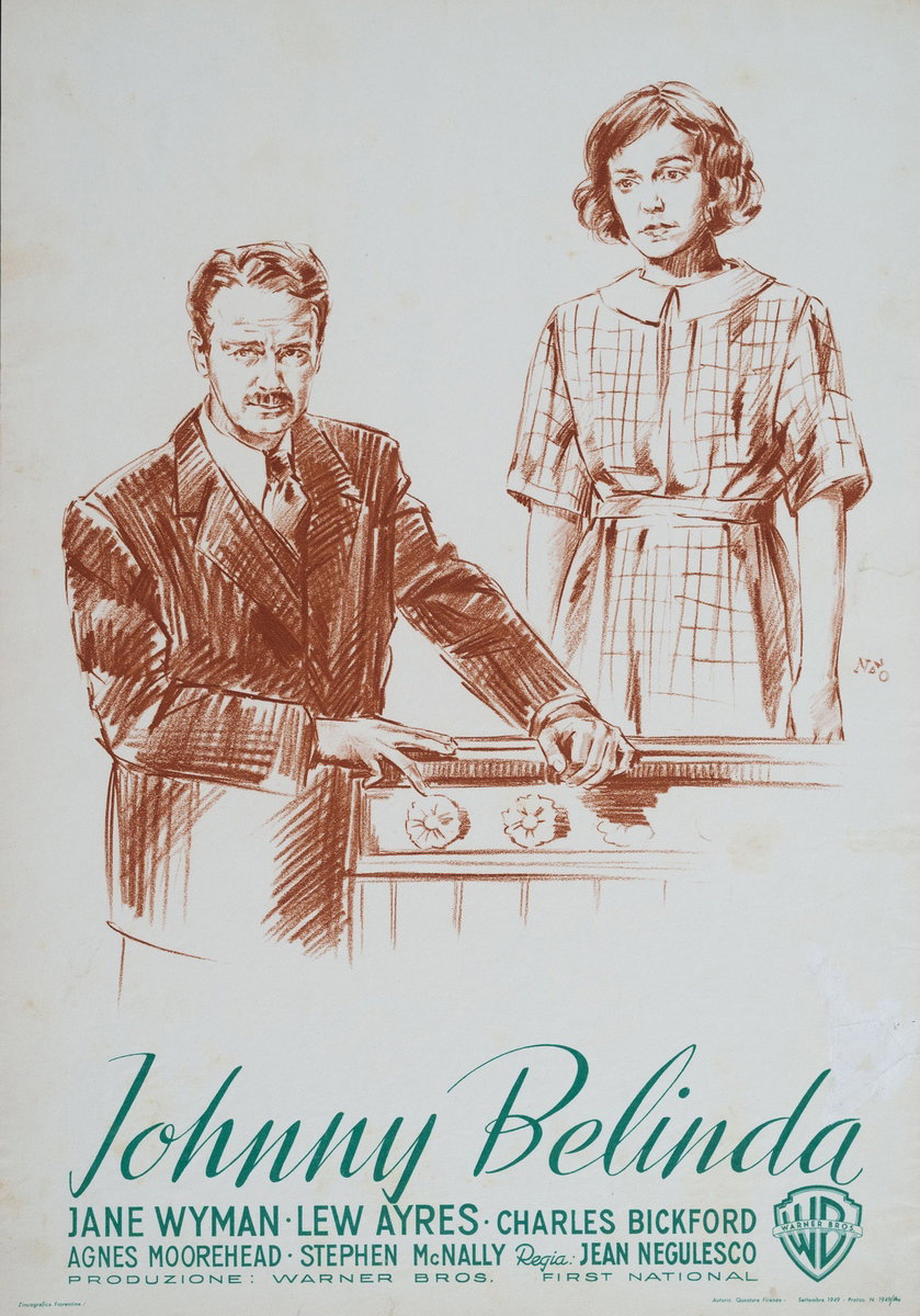Lobby Card 5 for the film Johnny Belinda (1948), painted by Silvano Campeggi (Nano)