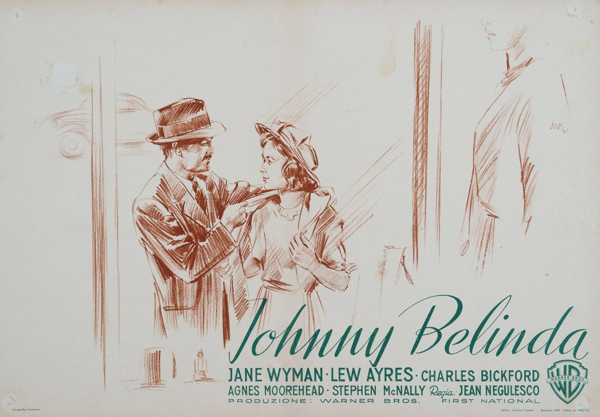 Lobby Card 9 for the film Johnny Belinda (1948), painted by Silvano Campeggi (Nano)