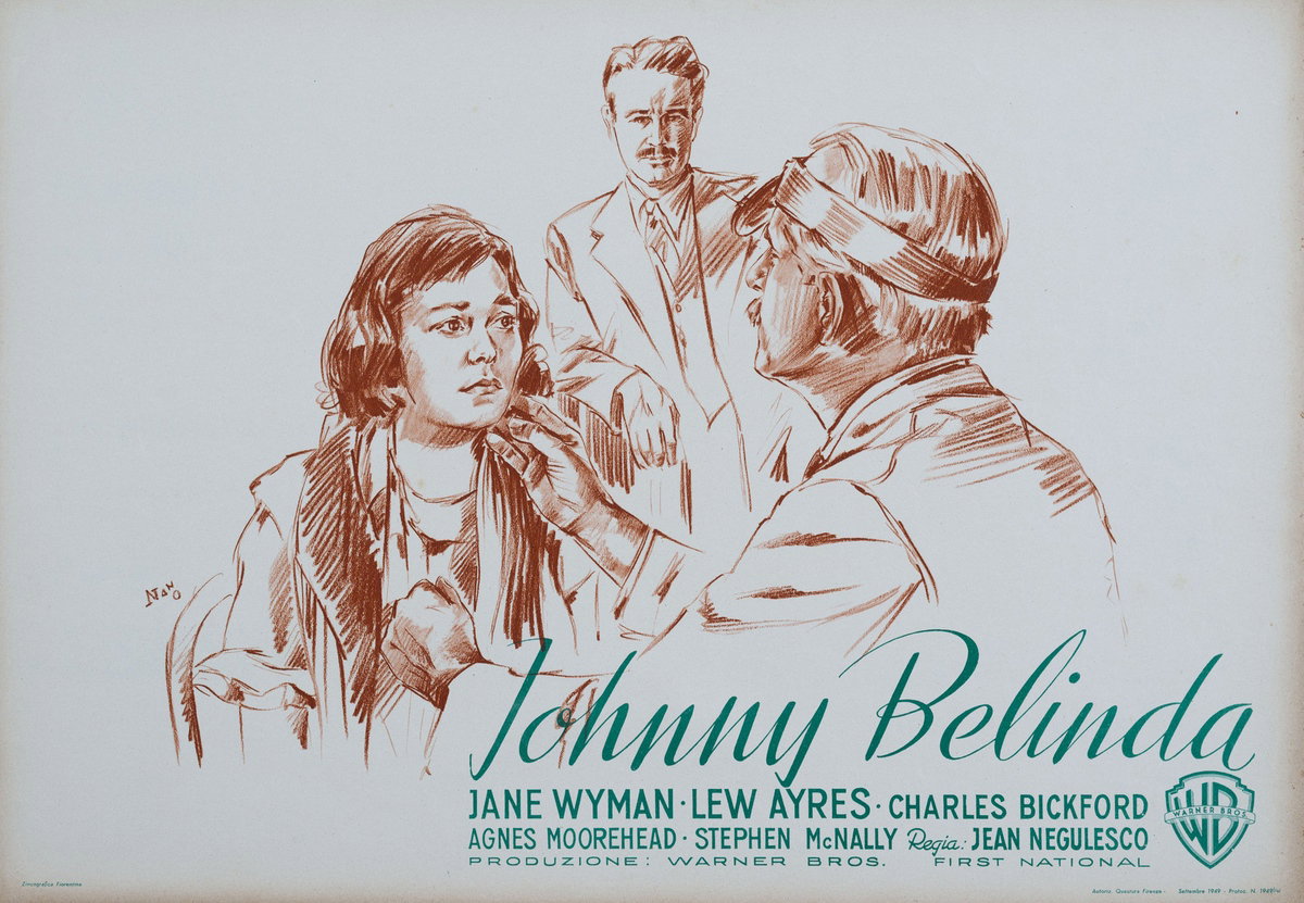 Lobby Card 15 for the film Johnny Belinda (1948), painted by Silvano Campeggi (Nano)