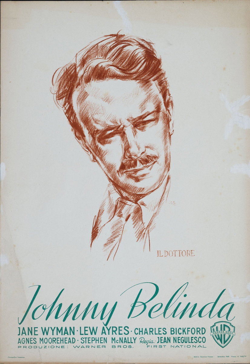 Fotobusta 17 per il film Johnny Belinda (1948), dipinto da Silvano Campeggi (Nano)
