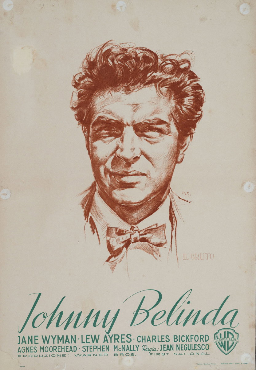 Fotobusta 18 per il film Johnny Belinda (1948), dipinto da Silvano Campeggi (Nano)