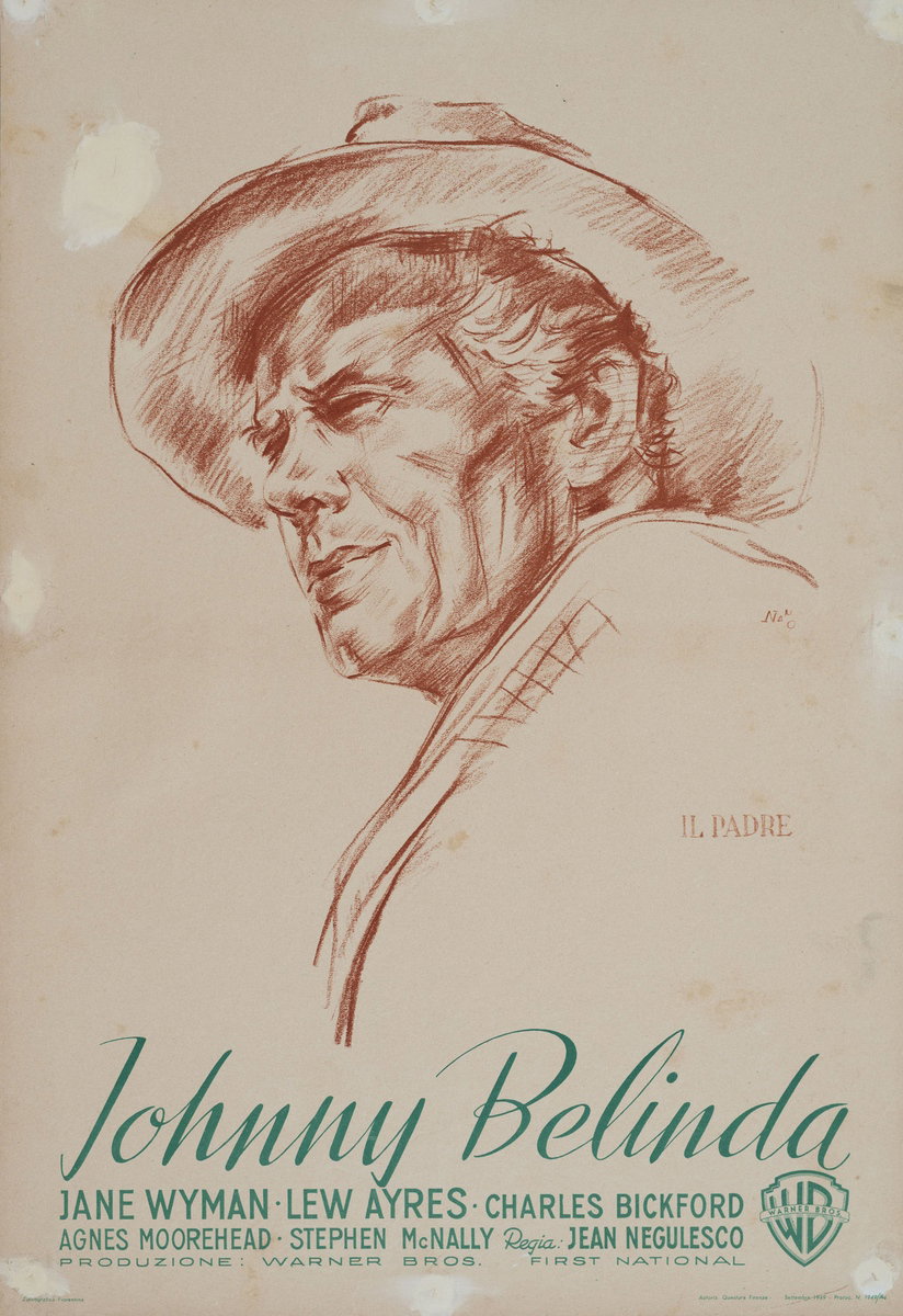 Fotobusta 19 per il film Johnny Belinda (1948), dipinto da Silvano Campeggi (Nano)