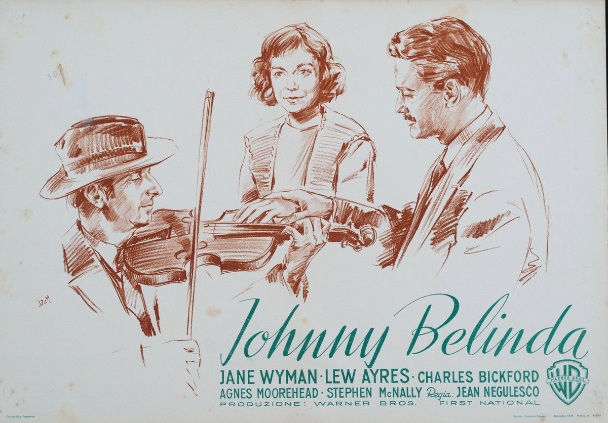 Fotobusta 24 per il film Johnny Belinda (1948), dipinto da Silvano Campeggi (Nano)