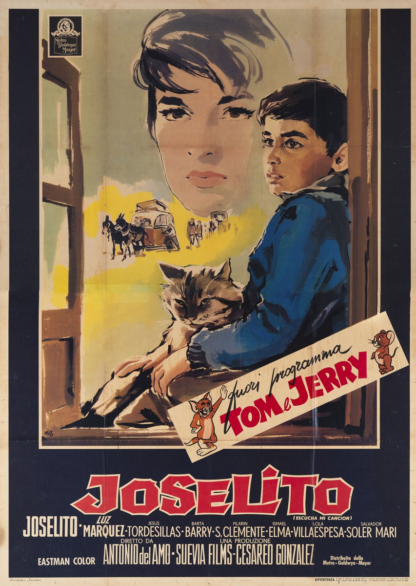 Poster 2 for the film Listen to My Song (1959), painted by Silvano Campeggi (Nano)