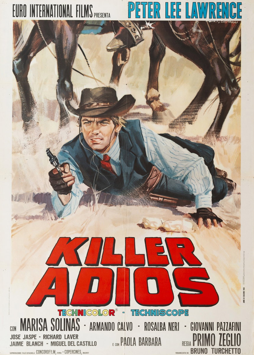 Poster 2 for the film Killer Adios (1968), painted by Rodolfo Gasparri