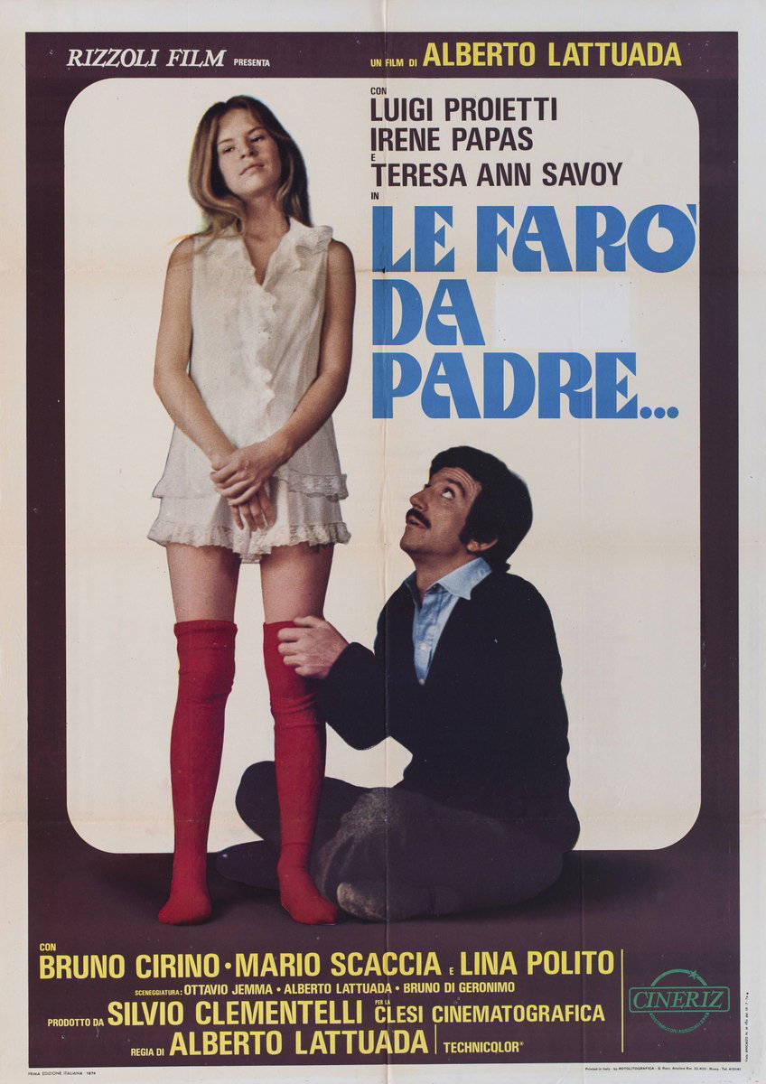 Manifesto 2 per il film Le farò da padre (1974)