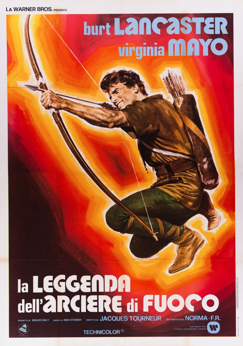 Manifesto 2 per il film La leggenda dell'arciere di fuoco (1950)