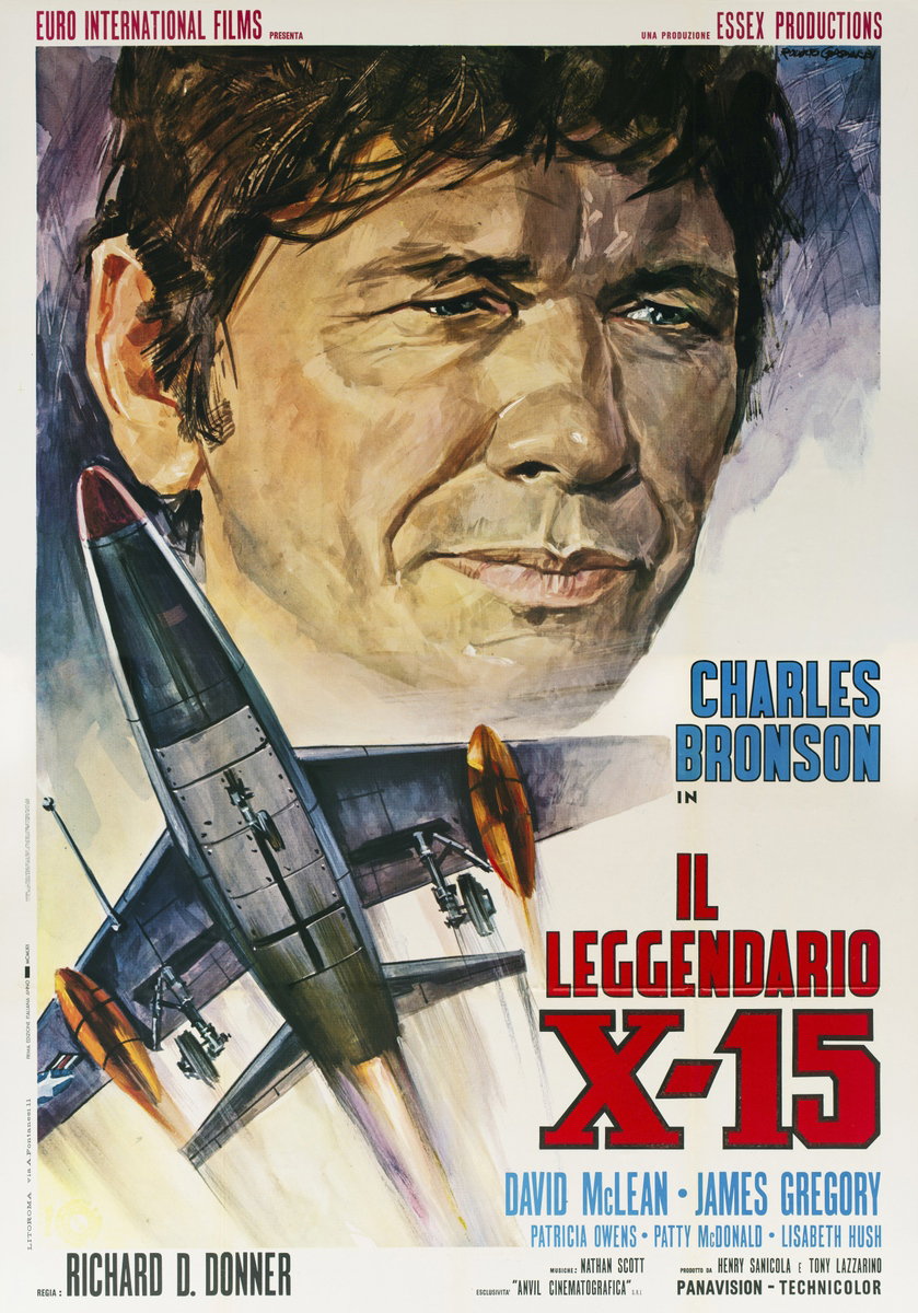 Manifesto 4 per il film Il leggendario X-15 (1961), dipinto da Rodolfo Gasparri