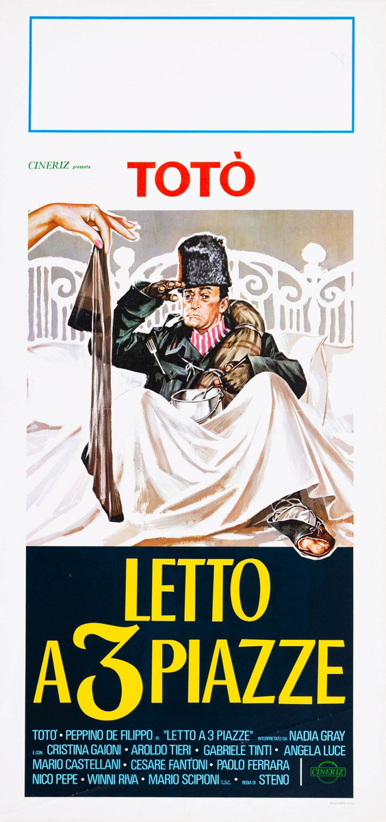 Locandina 2 per il film Letto a tre piazze (1960)