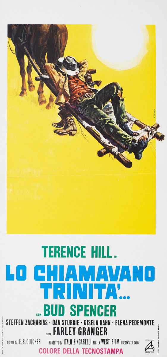 Locandina 3 per il film Lo chiamavano Trinità... (1970), dipinto da Renato Casaro (Renè)