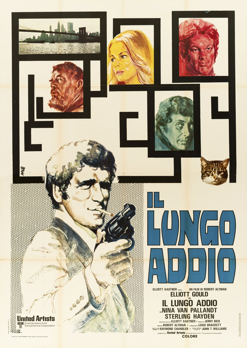 Manifesto 2 per il film Il lungo addio (1973), dipinto da Agatino Avelli