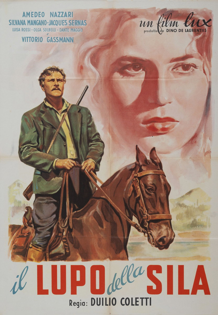 Poster 3 for the film Lure of the Sila (1949), painted by Carlantonio Longi