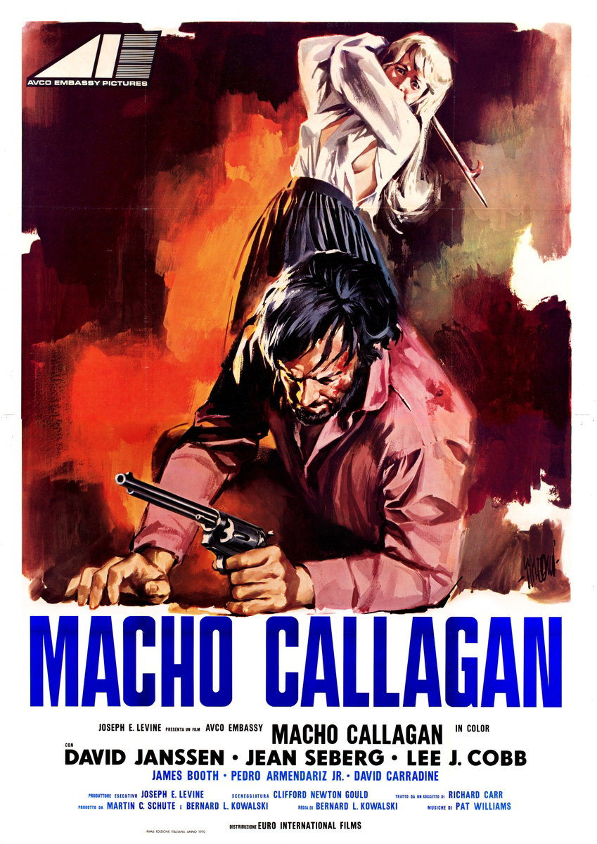 Manifesto 2 per il film Macho Callagan (1971), dipinto da Sandro Simeoni (Symeoni)
