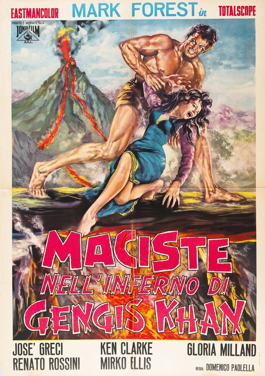 Manifesto 2 per il film Maciste nell'inferno di Gengis Khan (1964)