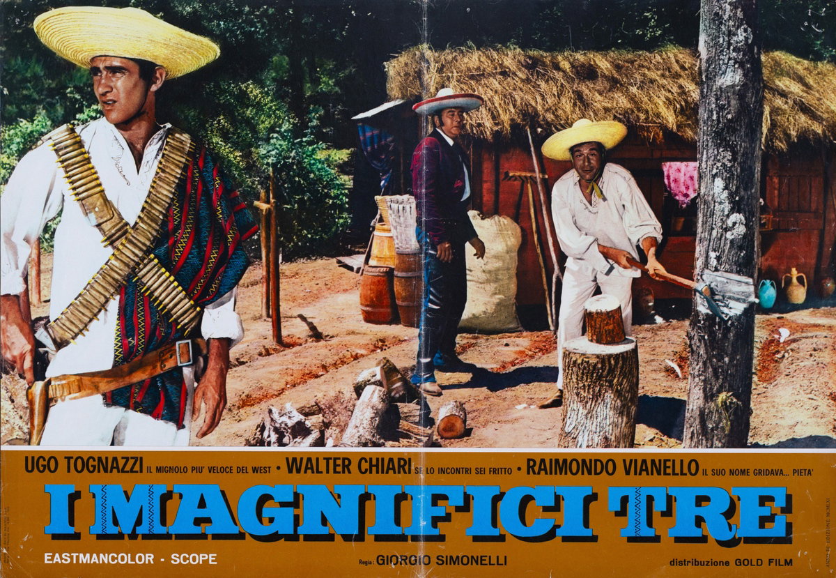 Fotobusta 2 per il film I magnifici tre (1961)