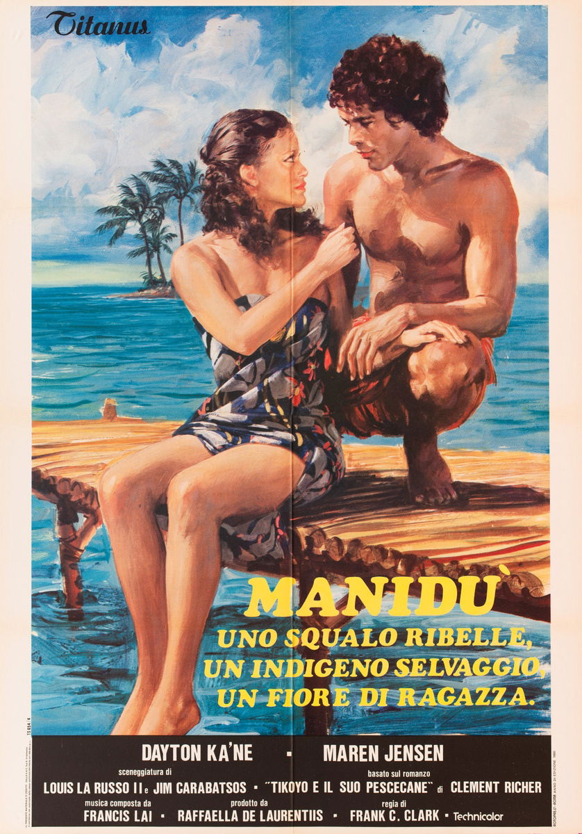 Manidù - Uno squalo ribelle, un indigeno selvaggio, un fiore di ragazza - Manifesto 1