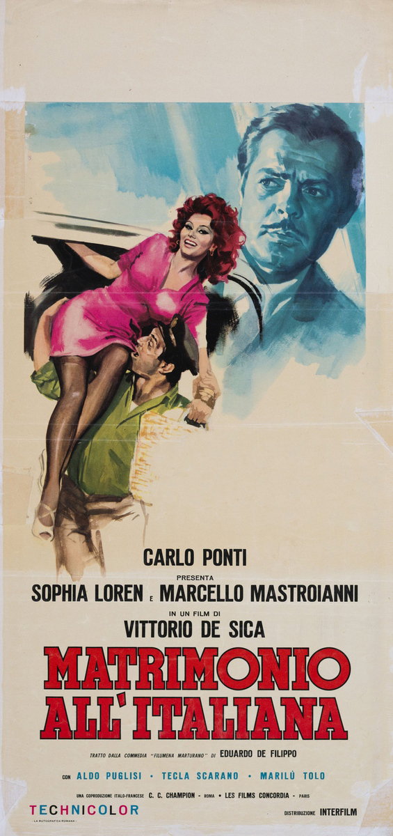 Locandina 2 for the film Marriage Italian Style (1964)