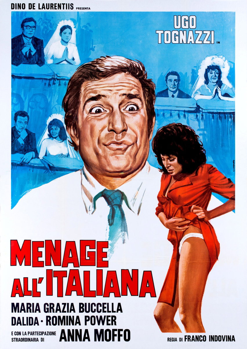Manifesto 2 per il film Ménage all'italiana (1965), dipinto da Luciano Crovato