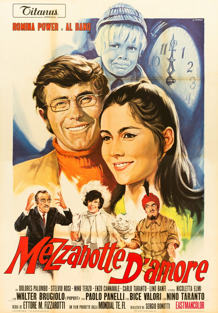 Manifesto 2 per il film Mezzanotte d'amore (1970), dipinto da Franco Picchioni