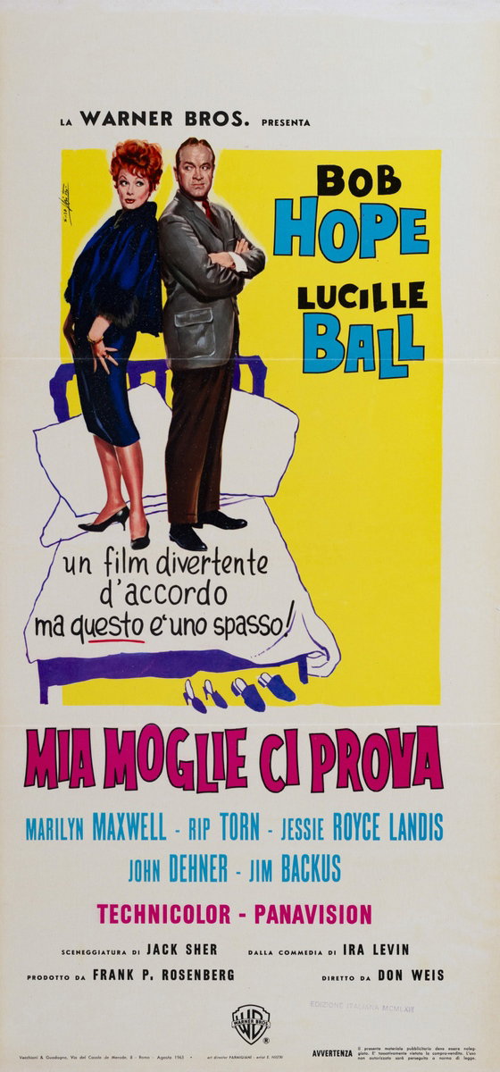Locandina 2 per il film Mia moglie ci prova (1963), dipinto da Lorenzo Nistri (Enzo)