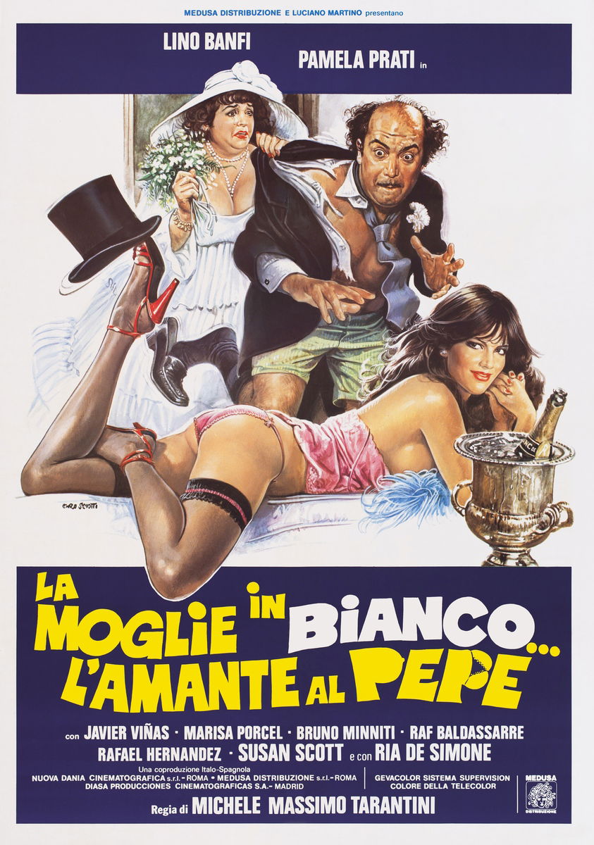 La moglie in bianco... l'amante al pepe - Manifesto 1