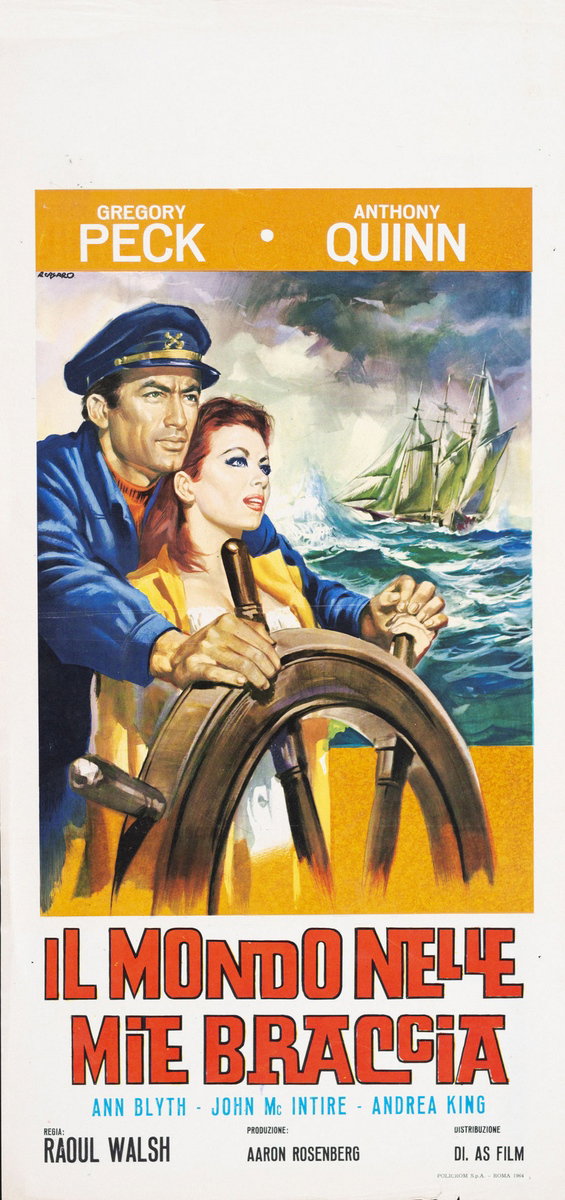 Locandina 2 for the film The World in His Arms (1952), painted by Renato Casaro (Renè)