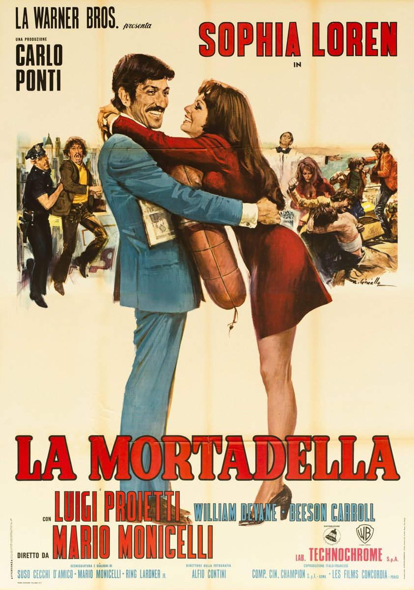 Manifesto 2 per il film La mortadella (1971), dipinto da Averardo Ciriello