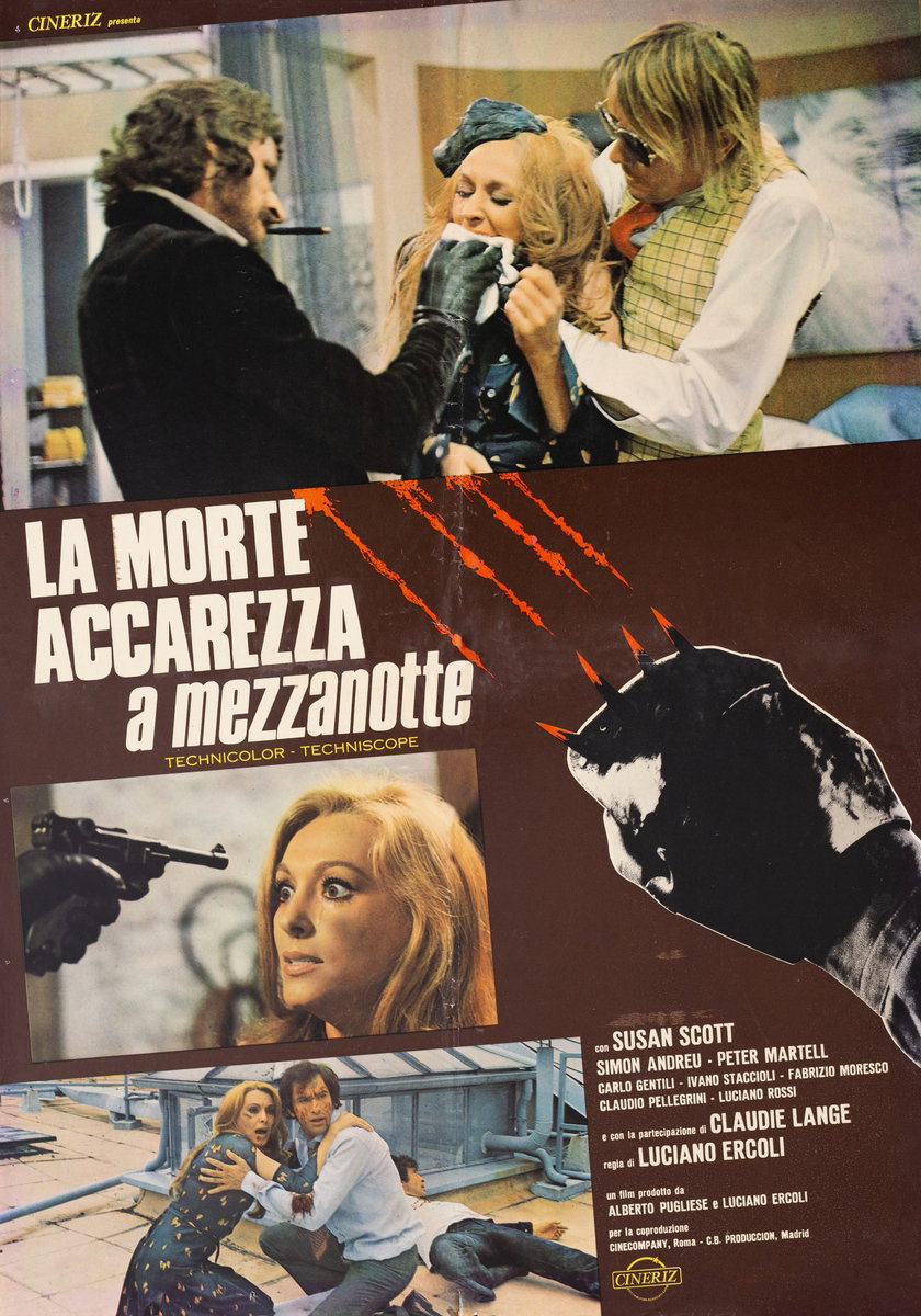 Manifesto 3 per il film La morte accarezza a mezzanotte (1972)