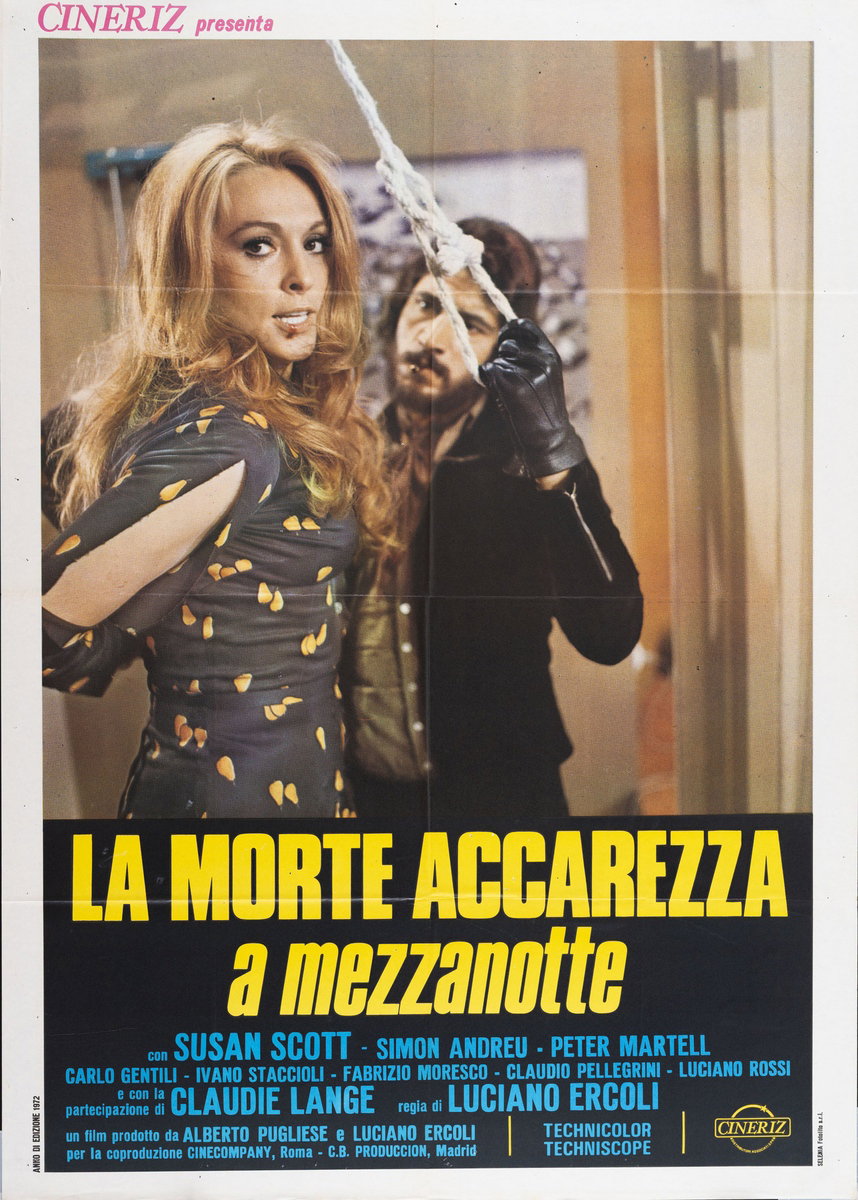 Manifesto 4 per il film La morte accarezza a mezzanotte (1972)